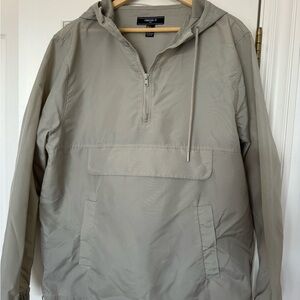 Forever 21 Men's Light Gray Hooded Jacket